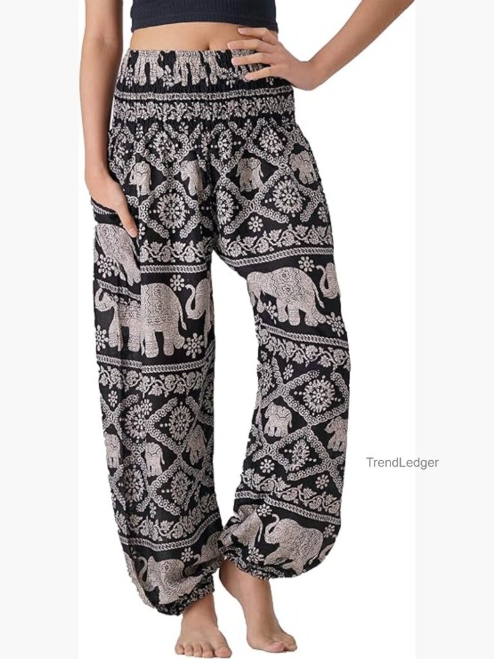 Harem Pants for Women Loose Boho Yoga Pants with Pockets